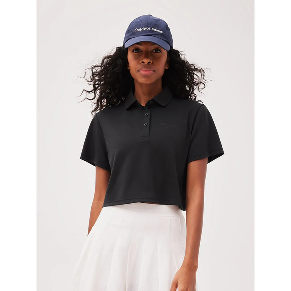 Outdoor Voices Women's Birdie Cropped Polo Shirt Short Sleeve Preppy sz 2XL XXL - Picture 1 of 6